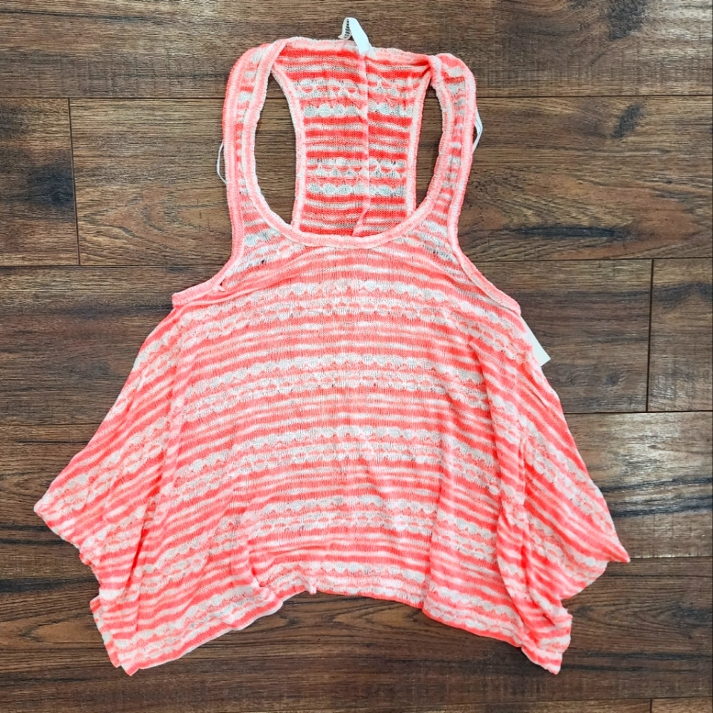 NWT Aeropostale Junior's Striped Sleeveless Scoop Neck Open Knit Sweater X-Small